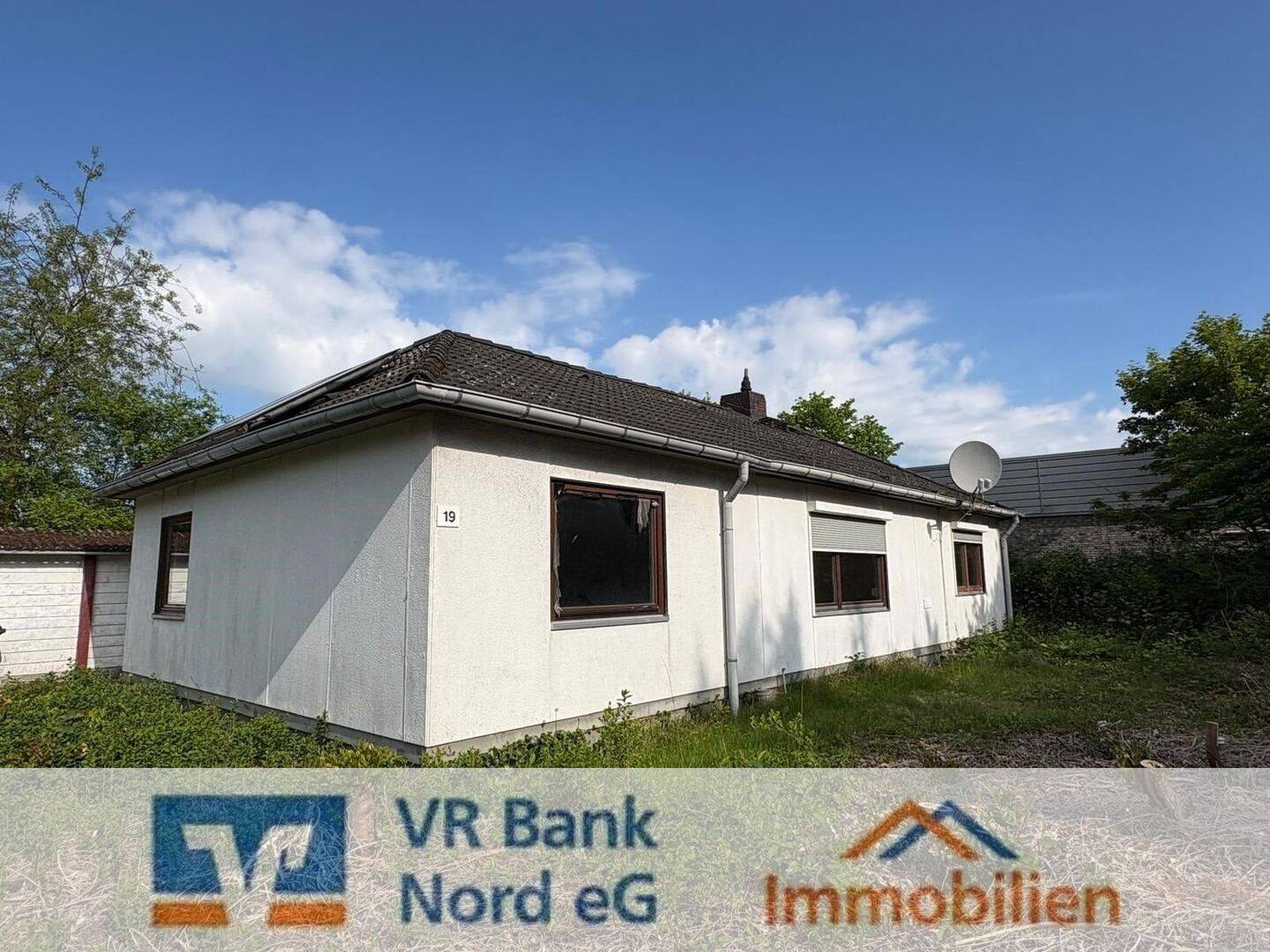 Ebenerdiger Bungalow mit großem Keller in zentraler Lage, 25923 Süderlügum