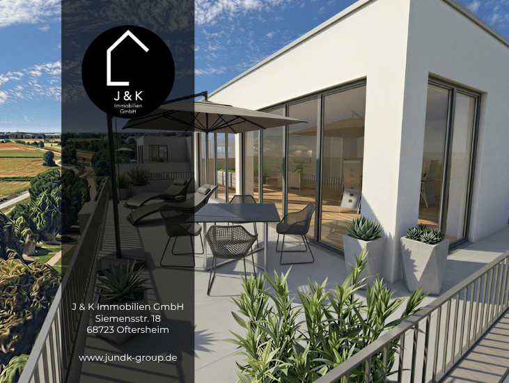 Topmodernes 2-Zimmer-Penthouse mit Weitblick in Plankstadt – KfW40 QNG Neubau 2026, 68723 Plankstadt