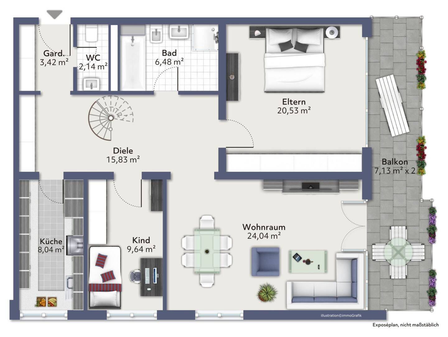 In Isar-Nähe: 3-Zimmer-Wohnung zur Selbstnutzung, 81545 München (Untergiesing-Harlaching)