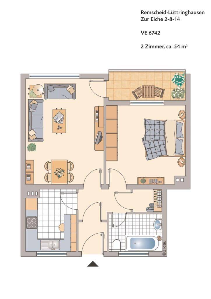 2 Zimmer mit eigenem Garten und neuem Bad, 42899 Remscheid (Lennep Lüttringhausen)