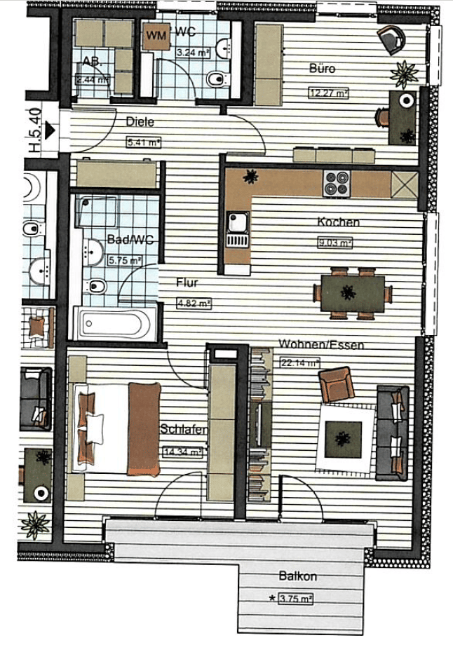 3-Zimmerwohnung in Neu-Ulm zu vermieten, 89231 Neu-Ulm