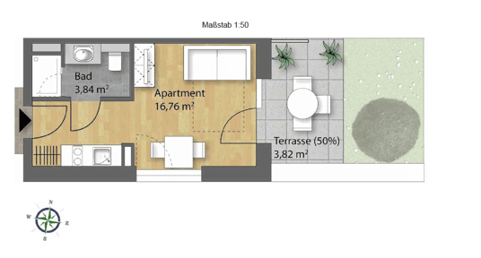 Studentenapartments, 93051 Regensburg (Galgenberg Großprüfening-Dechbetten-Königswiesen Kumpfmühl-Ziegetsdorf-Neuprüll)