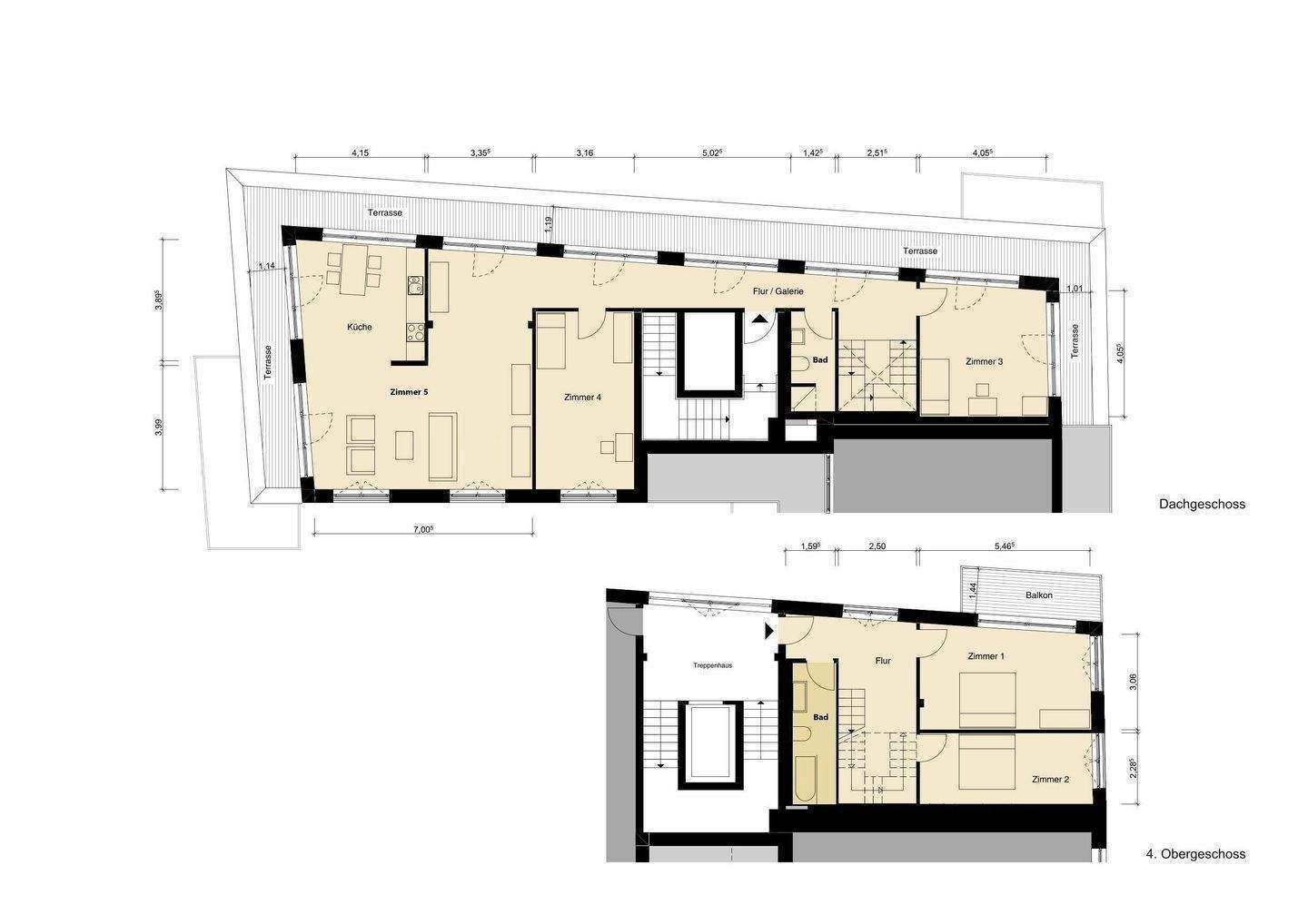 Dachgeschoß zum sofortigen Erstbezug / 4-6 Zimmer möglich / Bad / Gäste WC / Terrasse / sehr hohe Räume, 10243 Berlin (Friedrichshain-Kreuzberg Friedrichshain)