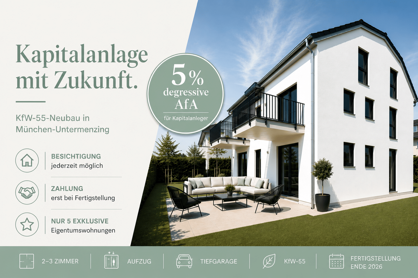 JETZT BESICHTIGEN!!! Traumhafte 3-Zimmer-EG-Wohnung mit ca. 165 m² Garten!!!, 80999 München (Allach-Untermenzing)