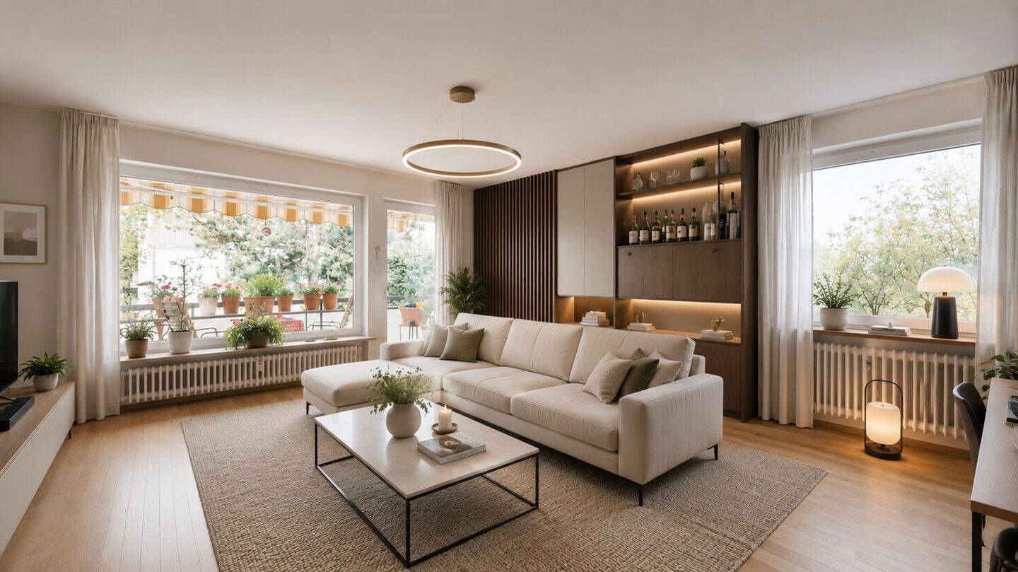 Lichtdurchflutete Etagenwohnung mit Westbalkon und Blick ins Grüne, 60599 Frankfurt am Main (Oberrad Sachsenhausen)