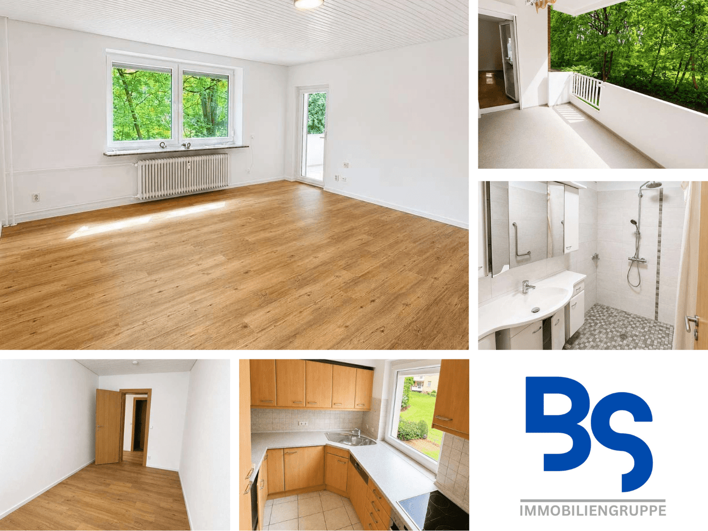 Frisch renovierte 3,5-Zimmer-Wohnung mit Balkon, zwei Bädern und gepflegtem Wohnumfeld in Rendsburg, 24768 Rendsburg