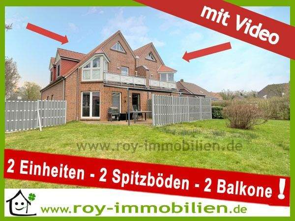+++ 2 Einheiten – ideal für Mehrgenerationen, ausgebauter Spitzboden, 2 Balkone, zentral & ruhig ! +++, 26802 Moormerland