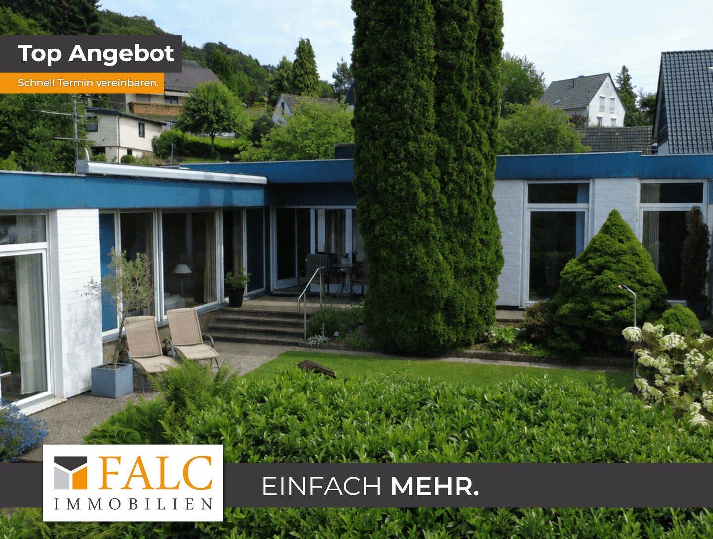 Freistehender Bungalow auf großzügigem Sonnengrundstück – Weitblick in Overath-Steinenbrück, 51491 Overath