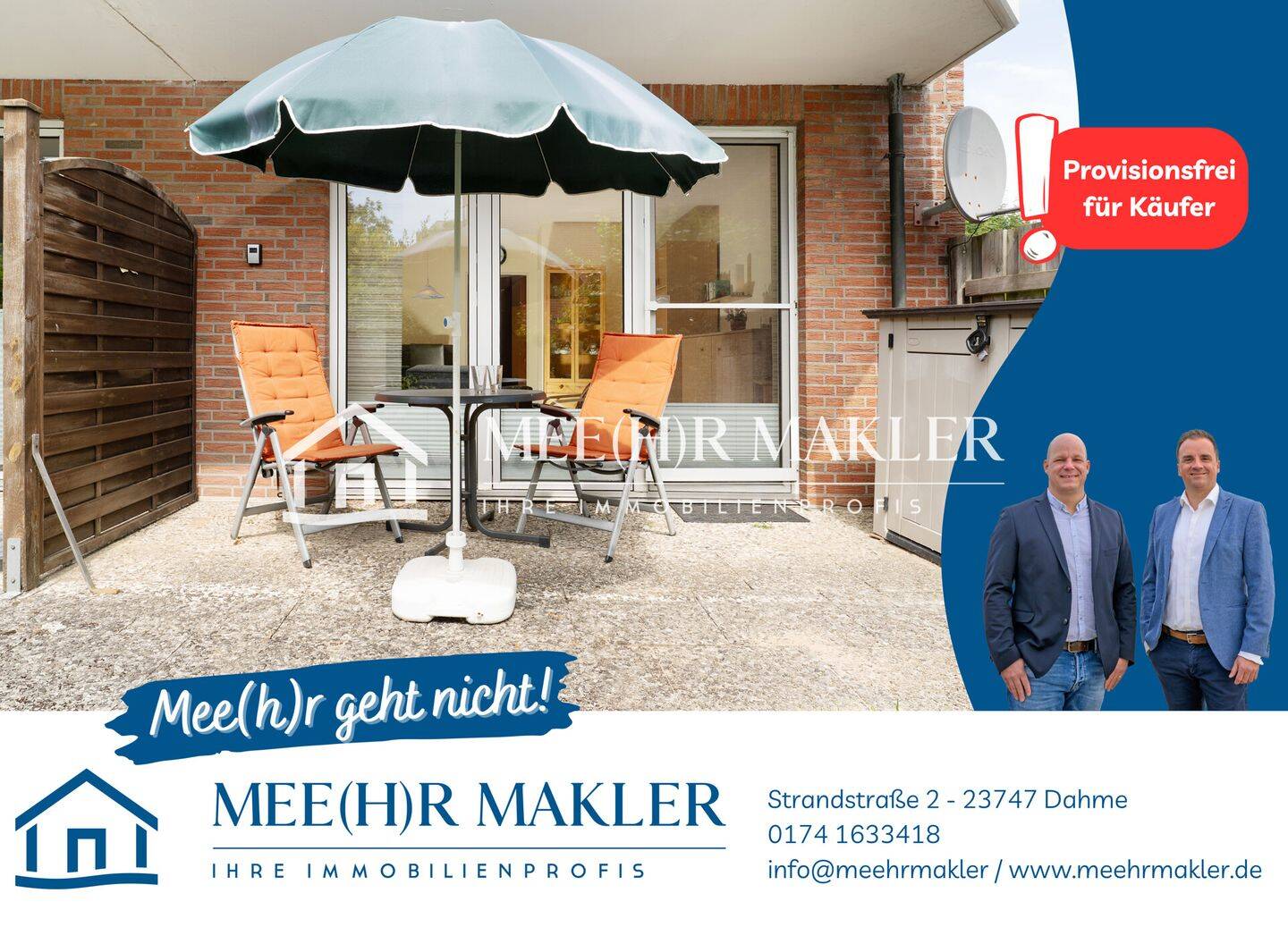 Ostsee-Flair genießen, gepflegte 2-Zimmer-Erdgeschosswohnung in ruhiger Lage von Dahme, 23747 Dahme