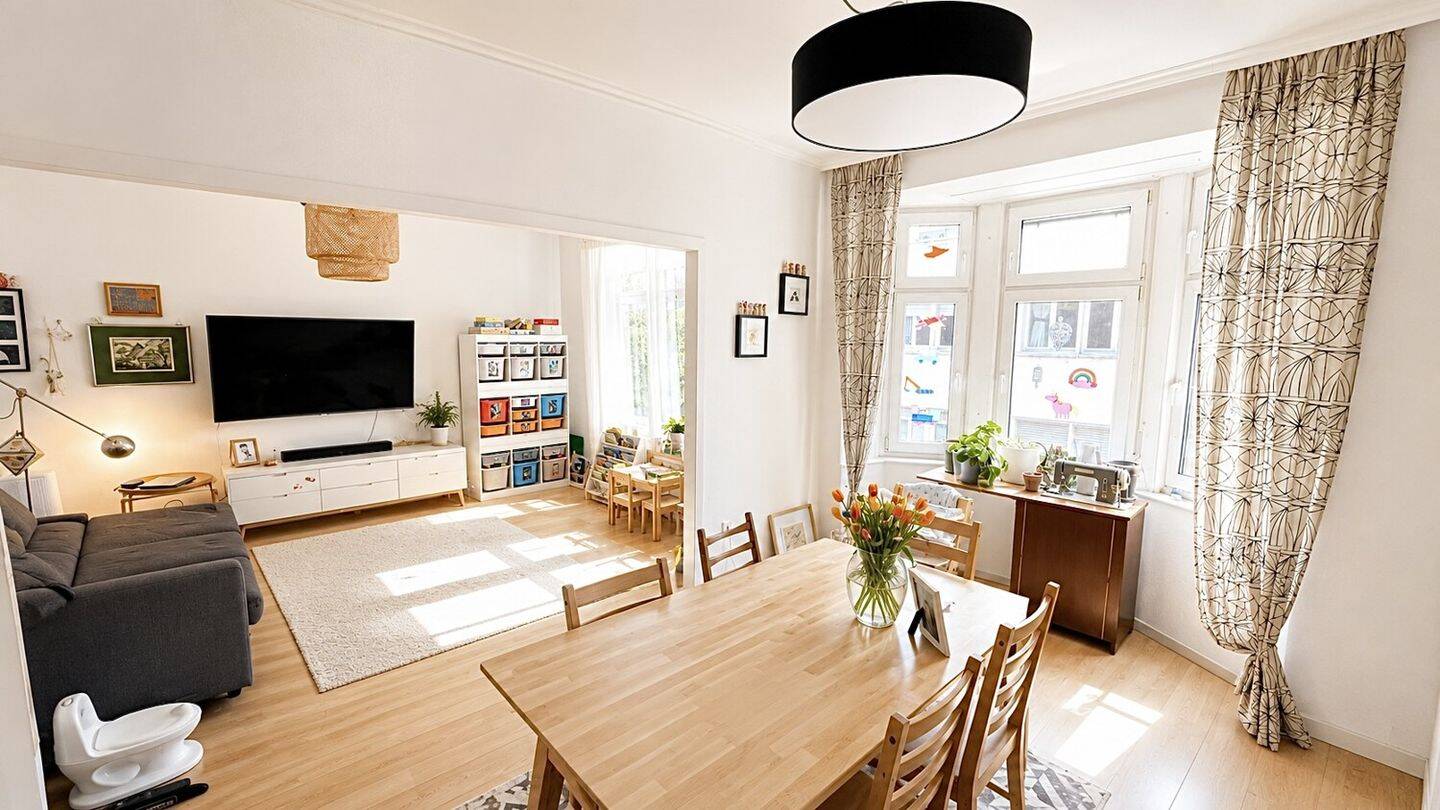 Geräumige Altbauwohnung mit Balkon in zentraler Innenstadtlage, 65929 Frankfurt am Main (Höchst Schwanheim Unterliederbach)
