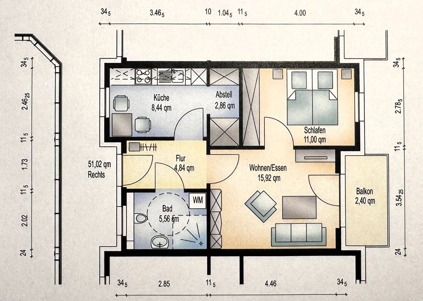 Vollsanierte Senioren-2-Raum-Wohnung! Barrierefrei, neue moderne EBK, modernes Bad-Design, Balkon, Aufzug, Keller, Stellplatz, 19300 Grabow