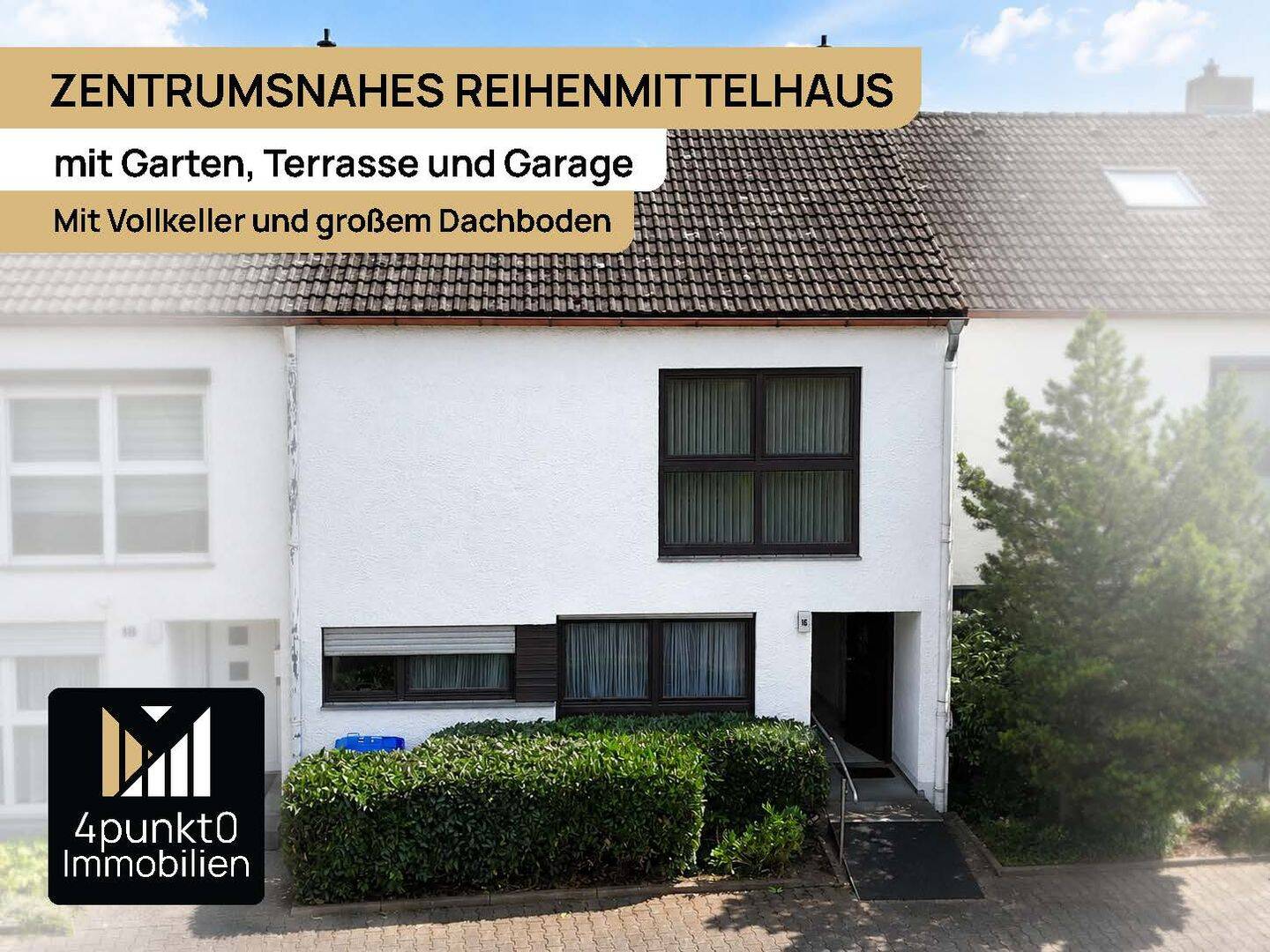 Zentrumsnahes Reihenmittelhaus mit Garten, Vollkeller und Garage, 86720 Nördlingen