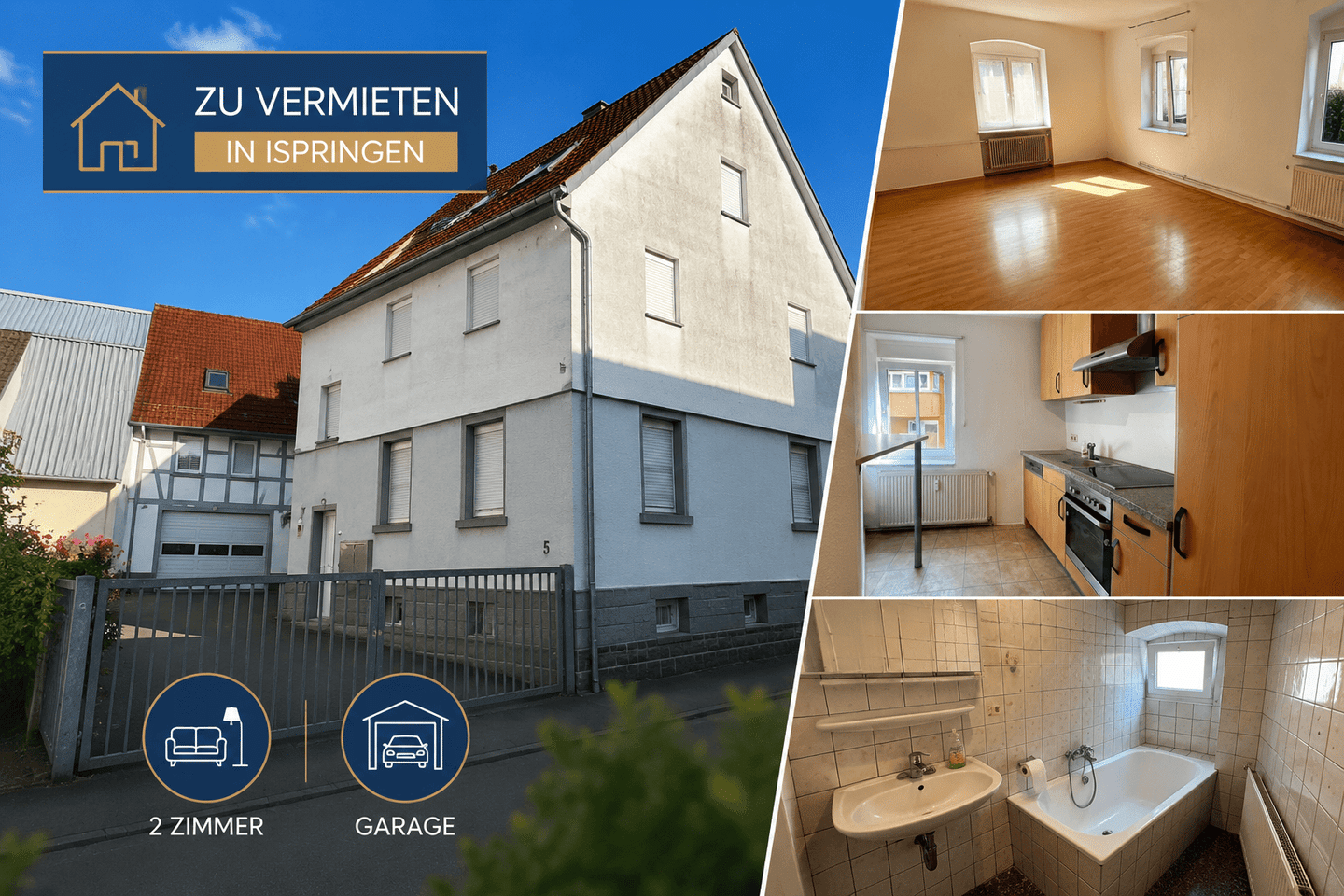 Gemütliche 2-Zimmer-Wohnung mit Garage in Ispringen zu vermieten!, 75228 Ispringen