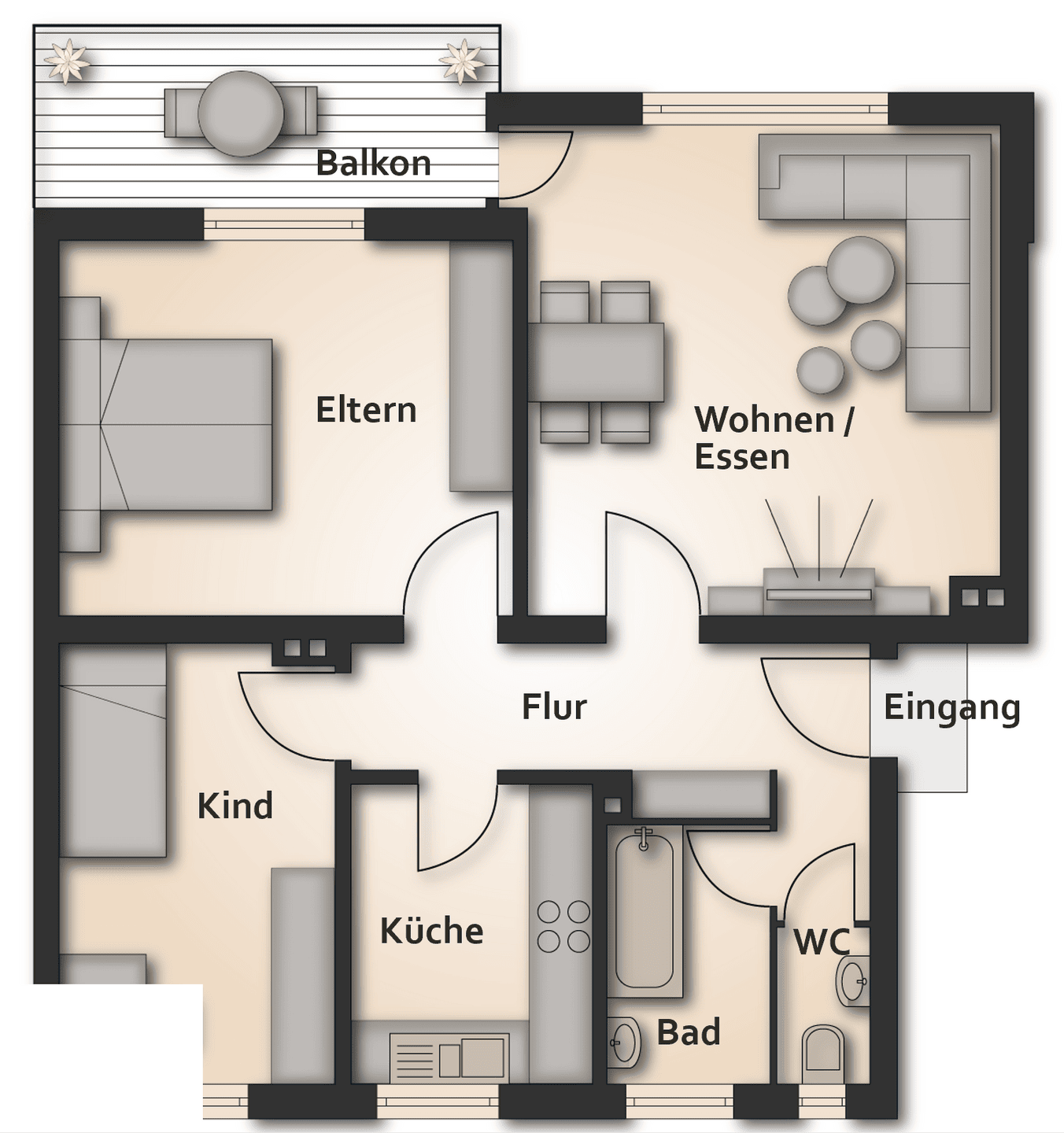 Ansprechende 3-Zimmer-Wohnung mit Balkon – sofort frei, 93053 Regensburg (Galgenberg Kasernenviertel Kumpfmühl-Ziegetsdorf-Neuprüll Oberisling-Graß)