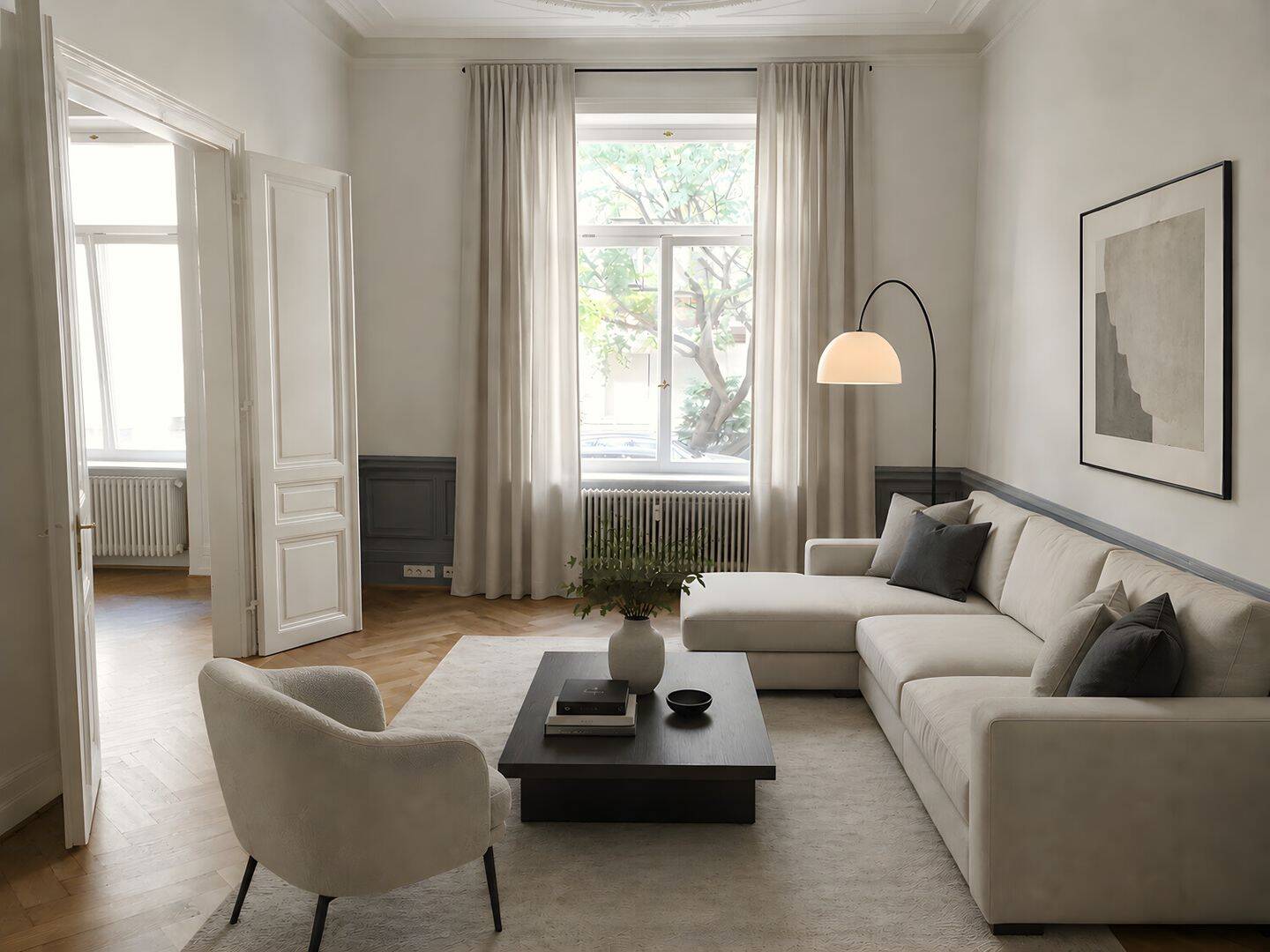 Drei-Zimmer-Stilaltbauwohnung in Bestlage, 60323 Frankfurt am Main (Westend-Nord Westend-Süd)