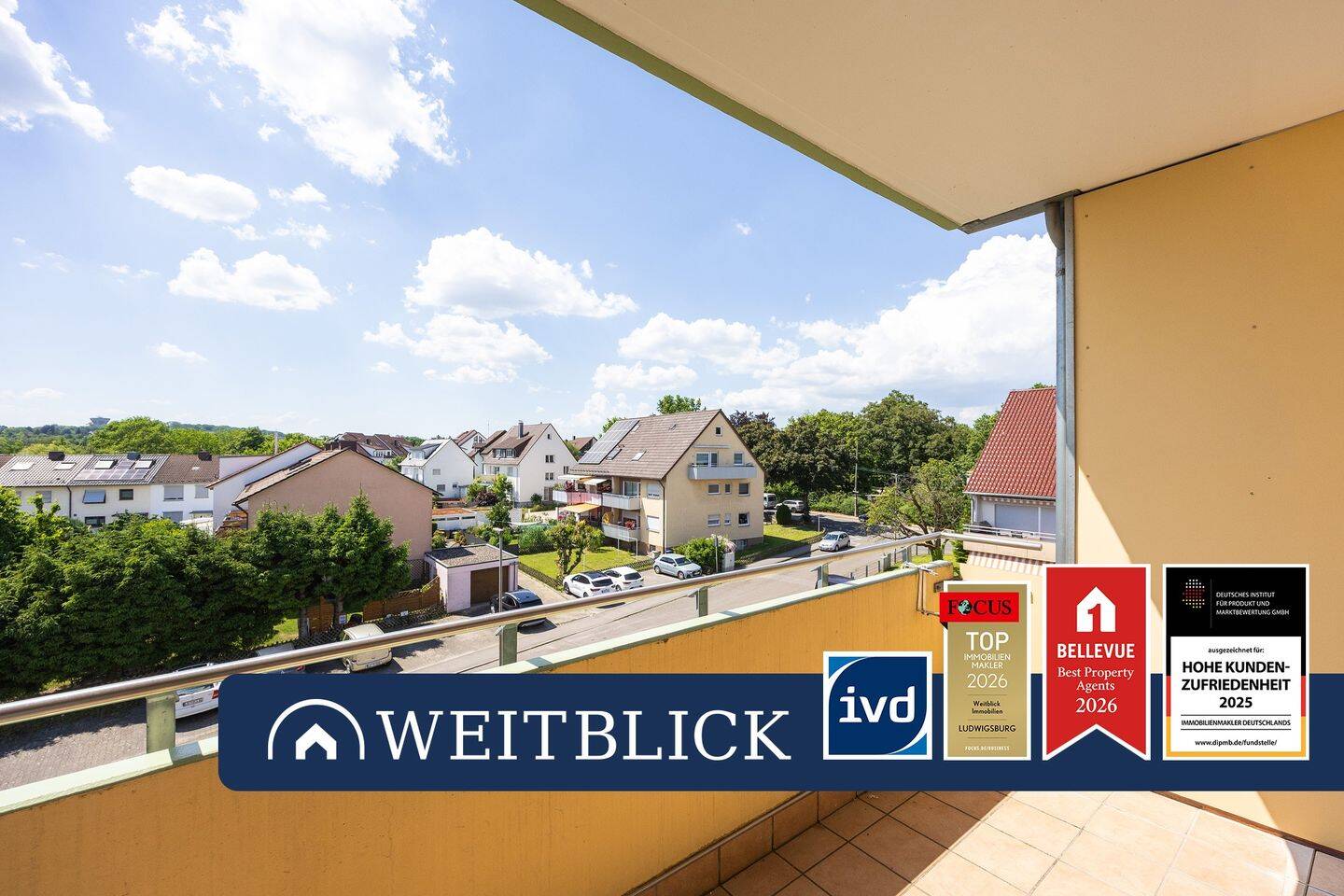 WEITBLICK: Balkontraum in Oßweil!, 71640 Ludwigsburg