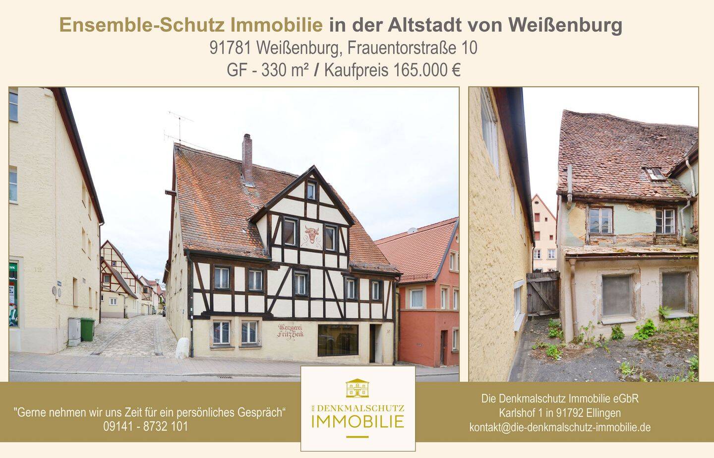 Ensembleschutzimmobilie in der Altstadt von Weißenburg, 91781 Weißenburg i. Bay.