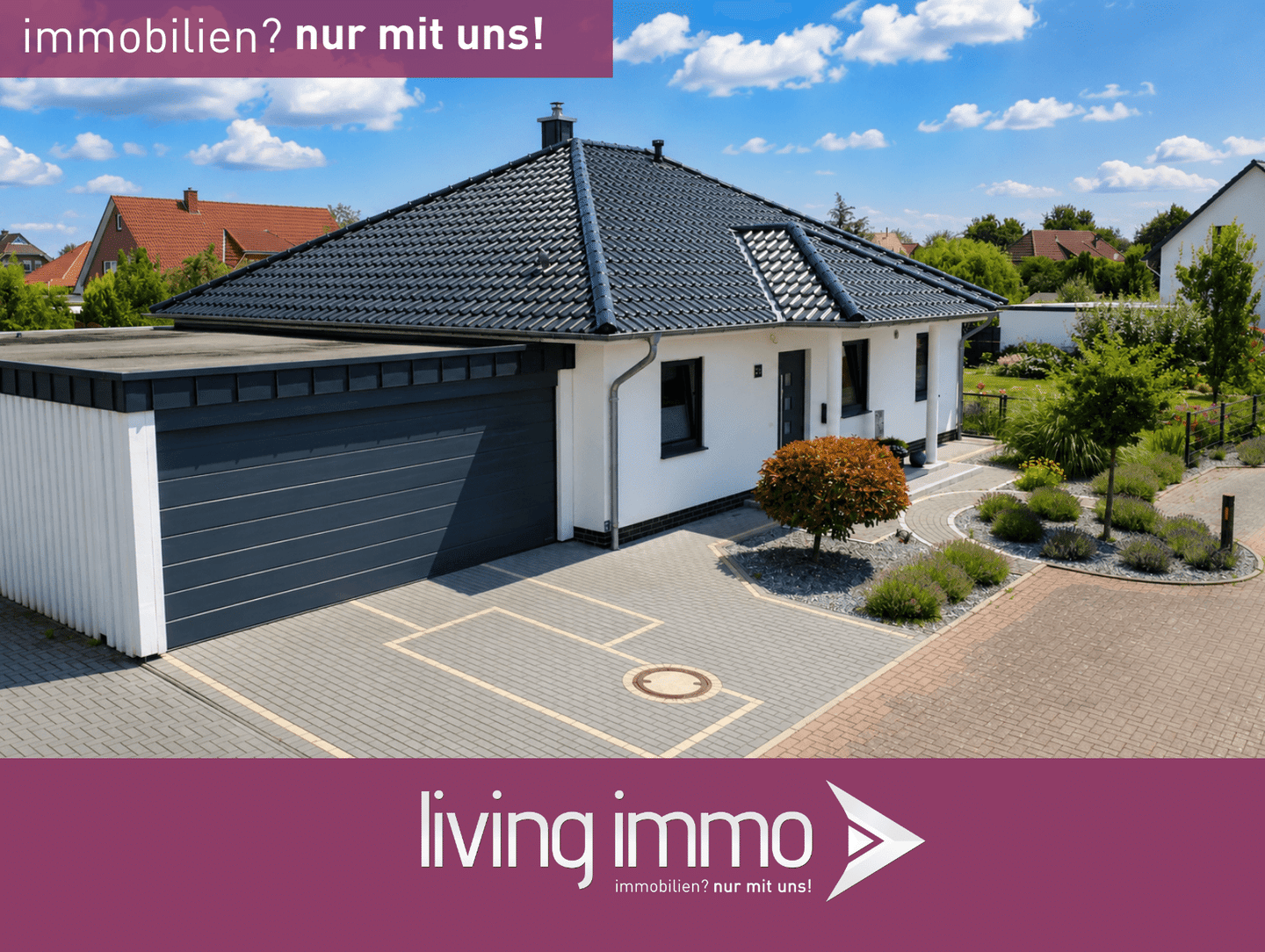 Moderner Bungalow (BJ 2018) mit Doppelgarage, Wärmepumpe & Traumgarten, 27330 Asendorf