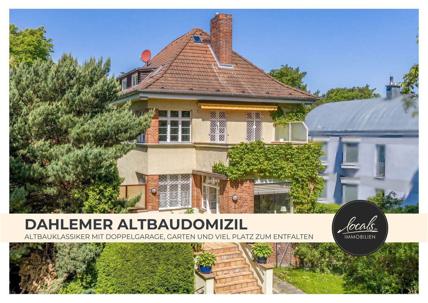 Klassisches Dahlemer Domizil mit großzügigem Grundstück und vielseitigem Raumangebot, 14195 Berlin (Steglitz-Zehlendorf)