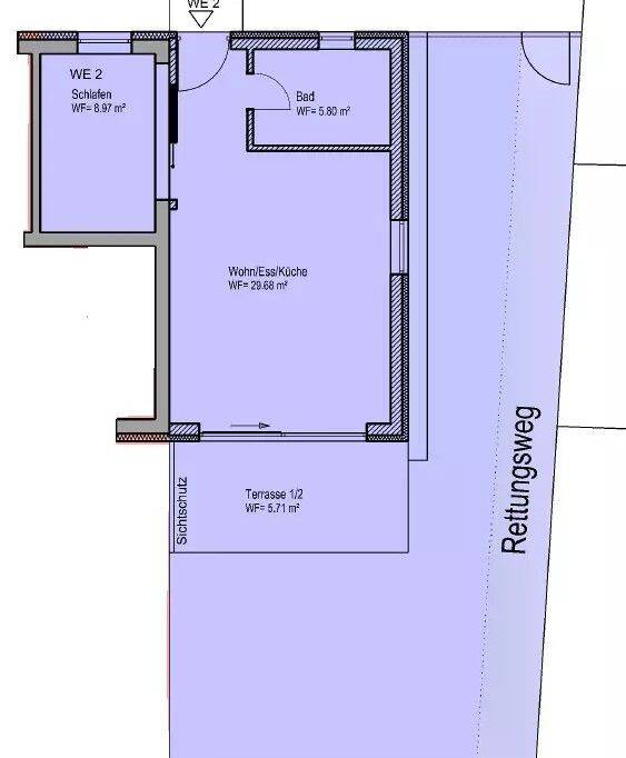Sanierter Wohntraum in ruhiger Lage nähe Regensburg! 2-Zimmer Wohnung mit eigenem Garten!, 93138 Lappersdorf