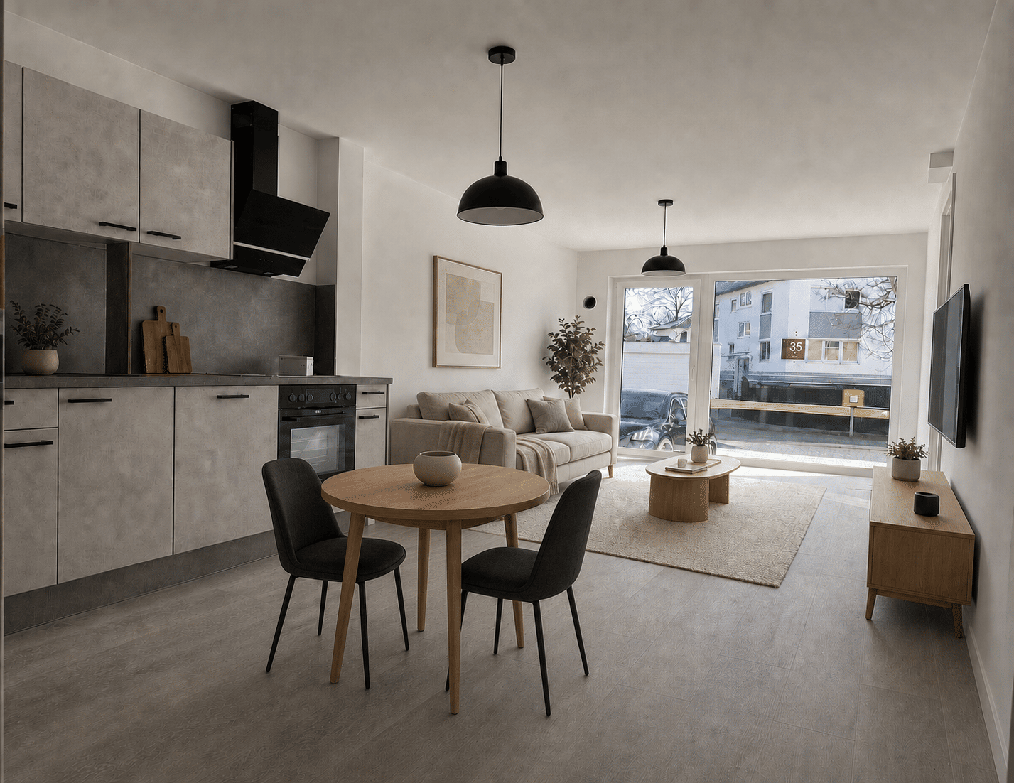Moderne 2,5-Zimmer-Wohnung mit Einbauküche – ideal für Singles oder Paare Whg.1, 78727 Oberndorf am Neckar