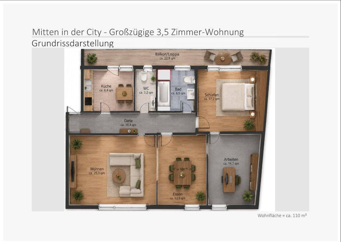 Mitten in der City – Großzügige 3,5 Zimmer-Wohnung – direkt am Westenhellweg, 44135 Dortmund (Mitte)