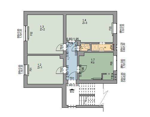 Schöne 3-Zimmer-Wohnung in Flensburg, Kelmstraße 6 EG links, 24944 Flensburg (Fruerlund Mürwik)