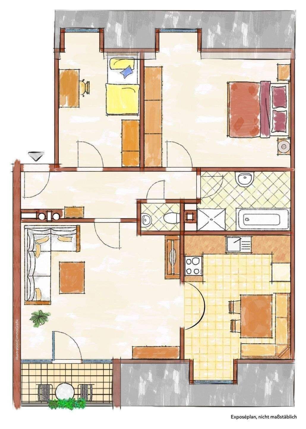 Moderne 3 Zimmer Wohnung in ruhiger Wohnlage von Dietmannsried / Allgäu, 87463 Dietmannsried