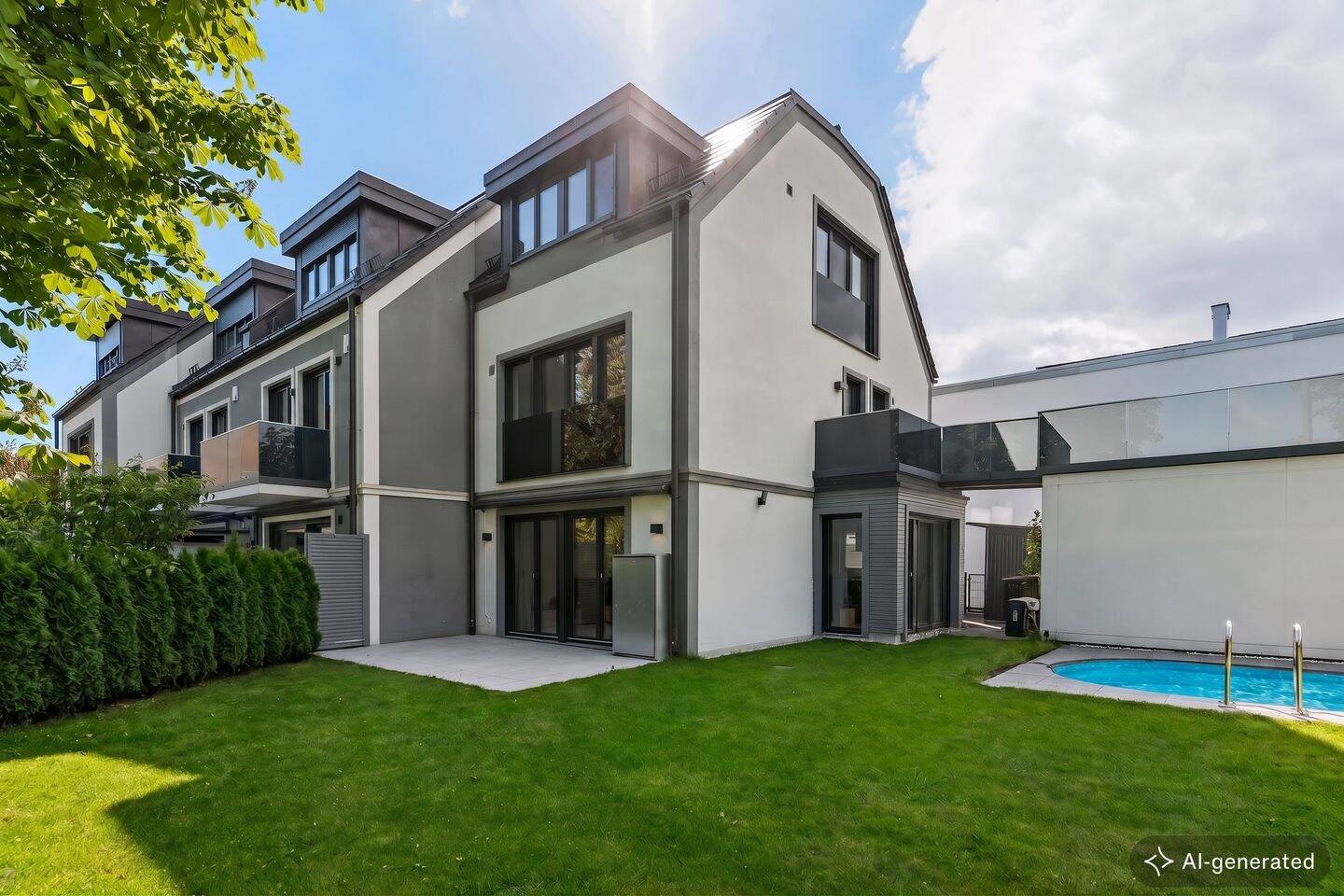 Exklusives Reihenendhaus mit Pool in Bestlage von Bogenhausen-Englschalking, 81929 München (Bogenhausen Trudering-Riem)