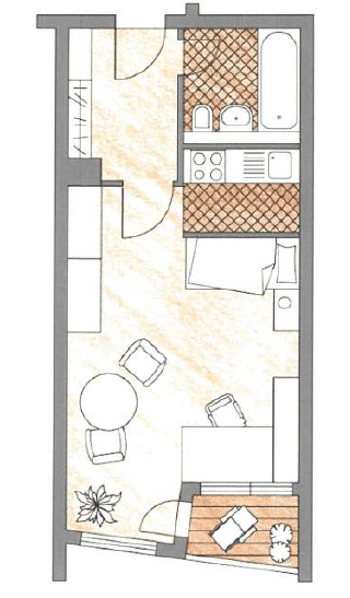 Privatverkauf: Vermietetes Single-Apartment in grüner Wohnanlage, 12349 Berlin (Neukölln)