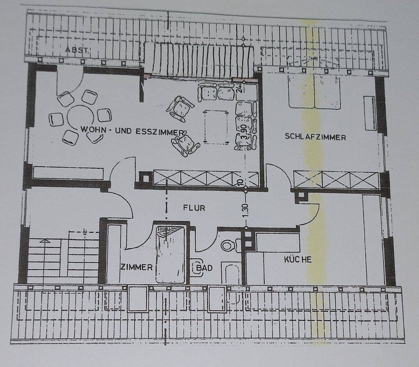 Dachgeschoss 3,5 Zimmer, 36039 Fulda