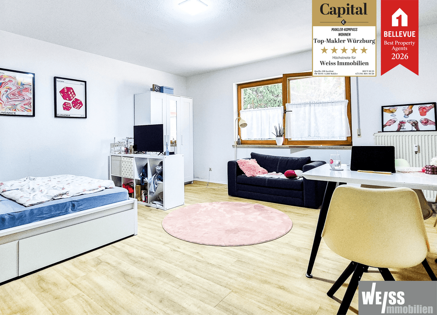 Studenten aufgepasst – Attraktive 1-Zimmer-Wohnung mit Einbauküche, 97072 Würzburg (Altstadt Sanderau)