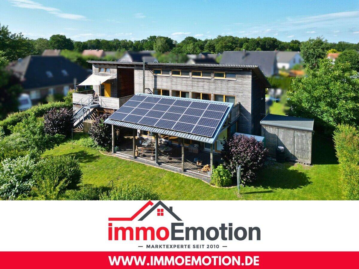 Nichts von der Stange: Nachhaltiges 8-Zimmer-Holzhaus mit PV-Anlage, Pelletheizung und Ferienwohnung, 27389 Lauenbrück