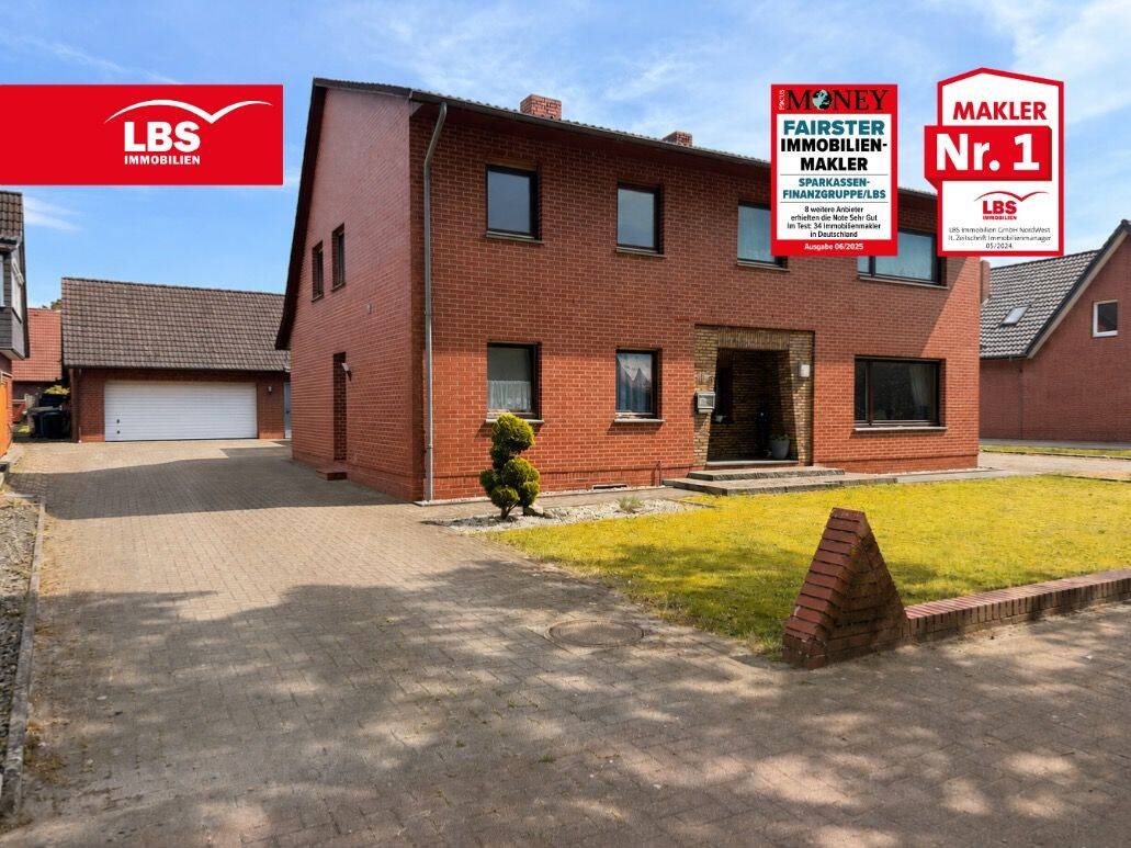 Wohnen im Grünen – Charmantes Zweifamilienhaus mit großem Garten, 49681 Garrel