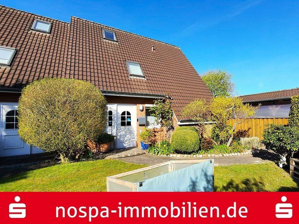 TOP-Doppelhaushälfte mit modernisierter Küche, überdachter Süd-Terrasse, Werkstatt und Doppelcarport, 24848 Kropp
