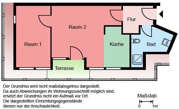 WBS für 1 Person notwendig: 2-Zimmer-Wohnung in Herne Röhlinghausen, 44651 Herne (Eickel Röhlinghausen Wanne-Süd)