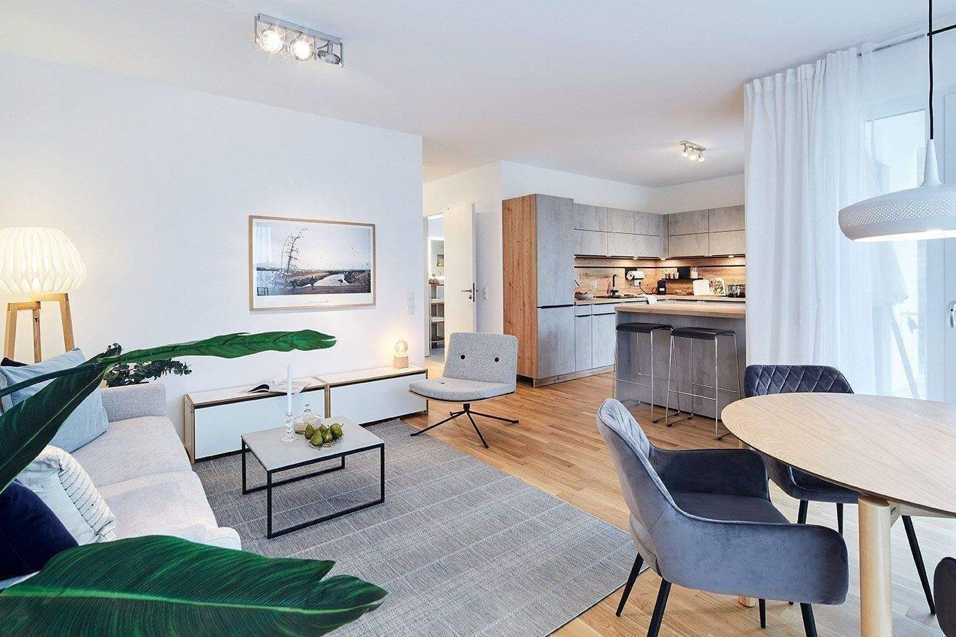 MUSTERWOHNUNGSVERKAUF! Drei-seitig-belichtete, großzügige 3-Zimmer-Wohnung mit sonnigem Privatgarten und richtig toller Einbauküche!, 90482 Nürnberg (Freiland Laufamholz Mögeldorf Rehhof Unterbürg)