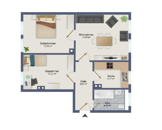 3-Zimmerwohnung renoviert mit Einbauküche, 91217 Hersbruck