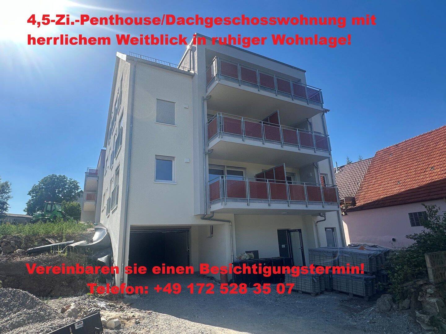 ***4,5-Zi.-Penthouse / Dachgeschosswohnung mit TG-Stellplätzen, Aufzug – Top Ausblick ***, 74538 Rosengarten