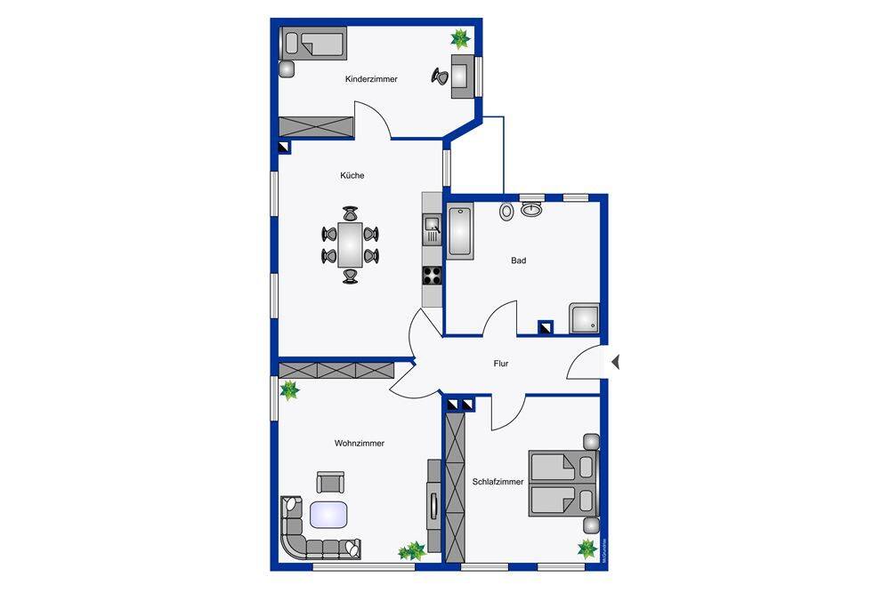 geräumige 3 Zimmerwohnung in zentraler Lage von Gera, 7545 Gera (Bieblach Innenstadt Ostviertel Pforten Untermhaus)