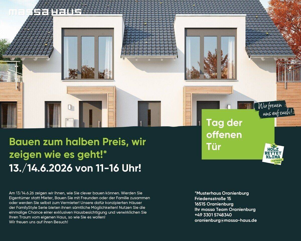 ???????????” Haus mit Grundstück zum halben Preis und kleiner monatlichen Rate – wir zeigen wie ! Kommt vorbei am” ?? 13.6.26 &14.6.26 11-16 Uh, 16244 Schorfheide