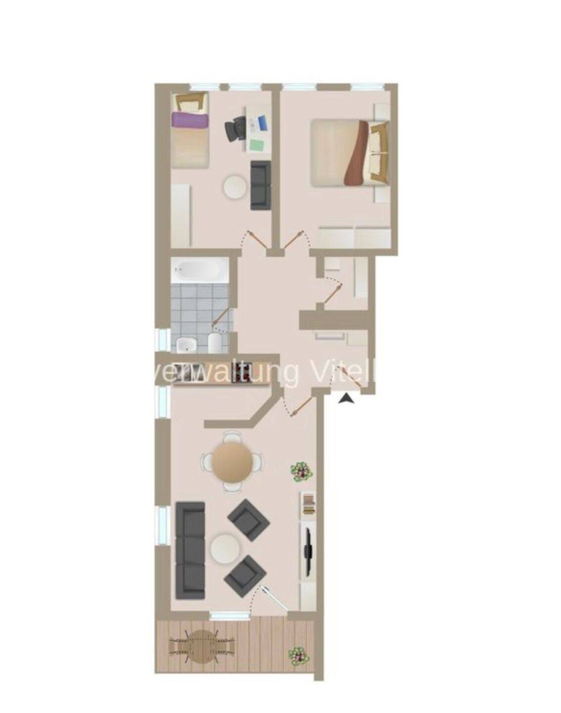 Helle 3-Zimmer-Wohnung mit Balkon — ideal für Paare oder als 2er-WG, 66280 Sulzbach/Saar