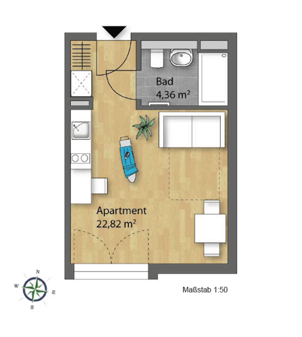 Studentenapartments, 93051 Regensburg (Galgenberg Großprüfening-Dechbetten-Königswiesen Kumpfmühl-Ziegetsdorf-Neuprüll)