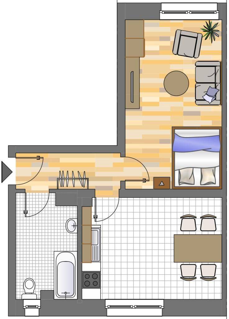 Demnächst frei! 1-Zimmer-Wohnung in Dortmund Körne (WBS erforderlich), 44143 Dortmund (Brackel Körne Mitte Schüren Wambel)