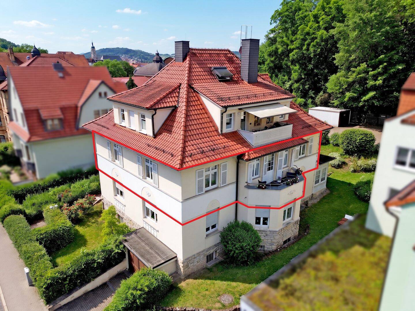 Exklusive Villenetage – Herrschaftliches Wohnen mit Wartburgblick, Designküche, Kamin und Tiefgarage, 99817 Eisenach