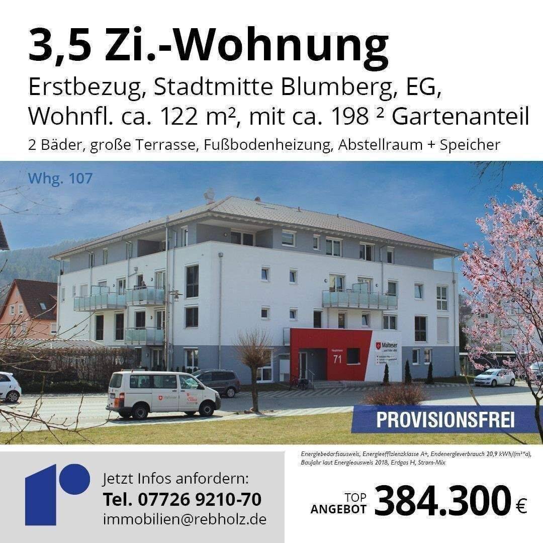 Großzügige Wohnung mit großem Gartenanteil in Blumberg, 78176 Blumberg