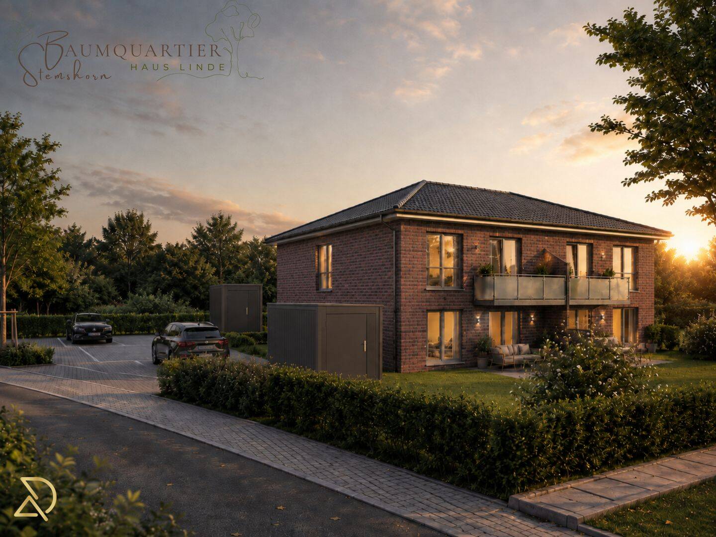 Baumquartier Stemshorn: 3-Zimmer-Erdgeschoss-Wohnung im KfW-40-QNG-Standard | 5% Sonder-AfA, 49448 Stemshorn