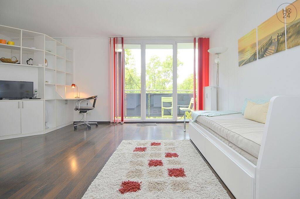 Schickes möbliertes 1-Zimmer Apartment mit Balkon und Internet in Wiesbaden Südost, 65189 Wiesbaden (Biebrich Wiesbaden)