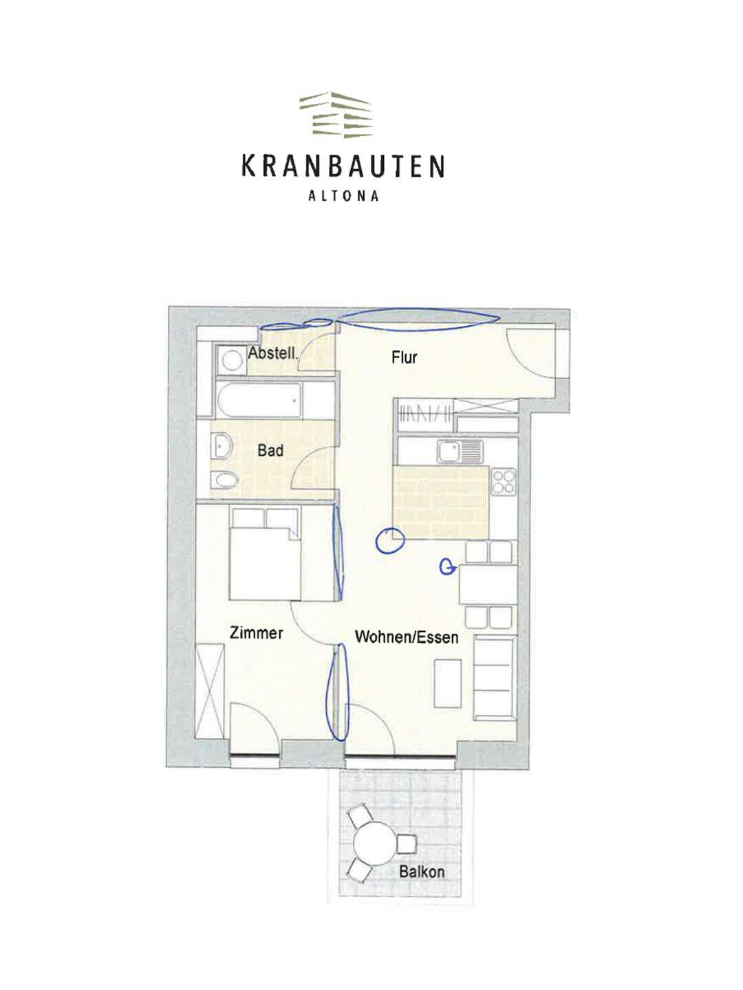 Moderne 2-Zimmer-Wohnung in zentraler Lage, 22765 Hamburg (Altona Altona-Altstadt Altona-Nord Ottensen)