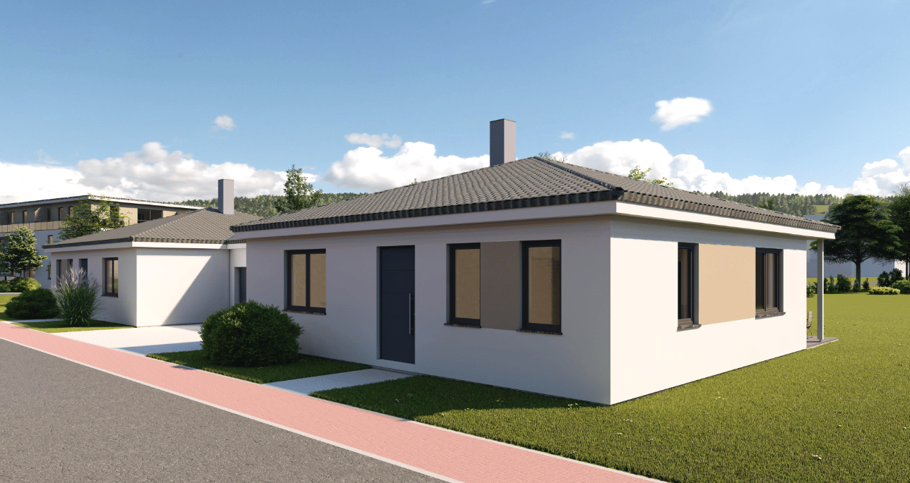 Service-Bungalow Nr. 1 – voll klimatisiert – Bezugsfertig 01.07. 2027 – KfW 55, 97450 Arnstein